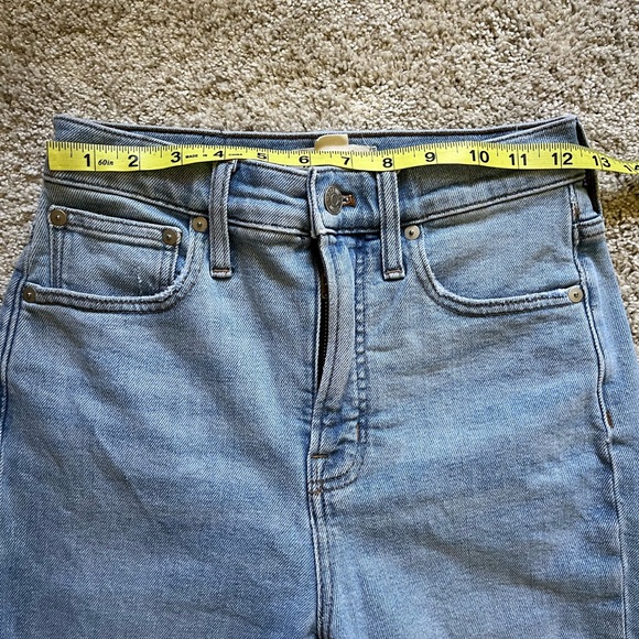 Madewell Women’s The Perfect Vintage Jean Distressed Raw Hem Light Wash Size 24 - Picture 6 of 11